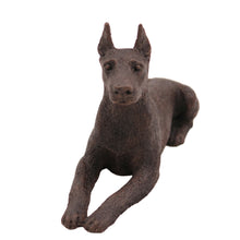 Bronze Doberman, Ears Up Figurine Pet Cremation Urn