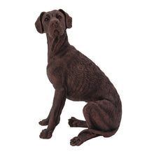Bronze Great Dane with Ears Down, Sitting Figurine Pet Cremation Urn