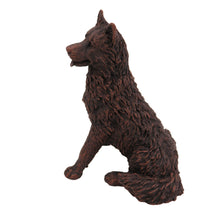 Bronze Husky, Sitting Figurine Pet Cremation Urn