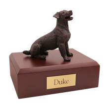 Bronze Jack Russell Terrier, Sitting Figurine Pet Cremation Urn