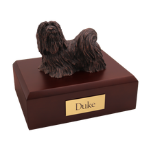 Bronze Lhasa Apso, Standing Figurine Pet Cremation Urn