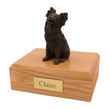 Bronze Papillon, Sitting Figurine Pet Cremation Urn