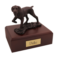 Bronze Pointer, Walking Figurine Pet Cremation Urn