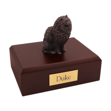 Bronze Pomeranian, Sitting Figurine Pet Cremation Urn
