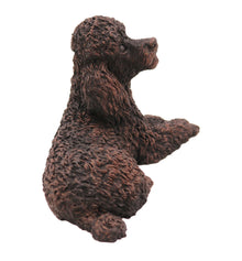 Bronze Poodle, Lying Down Figurine Pet Cremation Urn