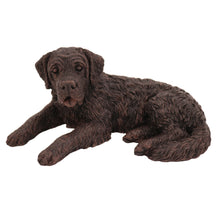 Bronze Saint Bernard, Lying Down Figurine Pet Cremation Urn
