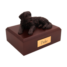 Bronze Saint Bernard, Lying Down Figurine Pet Cremation Urn