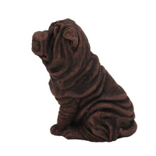 Bronze Shar Pei, Sitting Figurine Pet Cremation Urn
