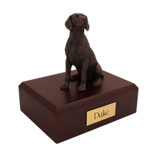 Bronze Weimaraner, Sitting Figurine Pet Cremation Urn