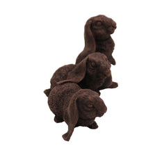 Bronze Three Rabbits, Side By Side Figurine Pet Cremation Urn
