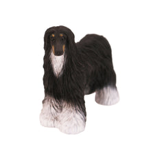 Black and White Afghan Hound, Standing Figurine Pet Cremation Urn
