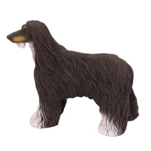 Black and White Afghan Hound, Standing Figurine Pet Cremation Urn