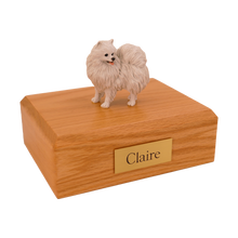 Miniature American Eskimo, Standing Figurine Pet Cremation Urn
