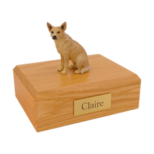 Red Australian Cattle Dog, Sitting Figurine Pet Cremation Urn