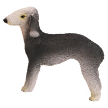 Dark Gray and Cream Bedlington Terrier, Standing Figurine Pet Cremation Urn
