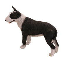Black and White Bull Terrier Standing Figurine Pet Cremation Urn