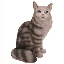 Silver and Tabby Maine Coon, Sitting Figurine Pet Cremation Urn