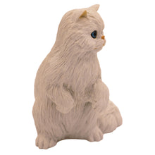 White Persian Cat, Sitting Figurine Pet Cremation Urn