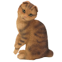 Brown and Tabby Scottish Fold, Sitting Figurine Pet Cremation Urn