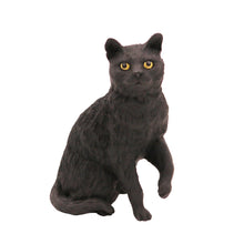 Black Shorthair Cat, Sitting Figurine Pet Cremation Urn
