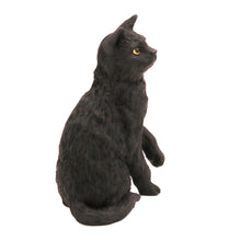 Black Shorthair Cat, Sitting Figurine Pet Cremation Urn