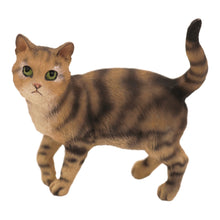 Tabby and Brown Shorthair Cat, Standing Figurine Pet Cremation Urn