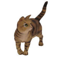 Tabby and Brown Shorthair Cat, Standing Figurine Pet Cremation Urn