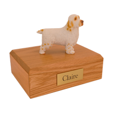 Clumber Spaniel, Standing Figurine Pet Cremation Urn
