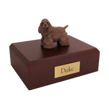 Brown Cocker Spaniel, Standing Figurine Pet Cremation Urn
