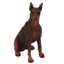 Red Doberman, Sitting Figurine Pet Cremation Urn