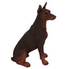 Red Doberman, Sitting Figurine Pet Cremation Urn