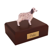 Blue Belton English Setter, Standing Figurine Pet Cremation Urn