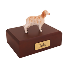 Orange Belton English Setter, Standing Figurine Pet Cremation Urn