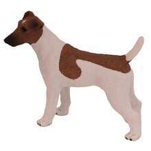 Brown and White Fox Terrier, Standing Figurine Pet Cremation Urn