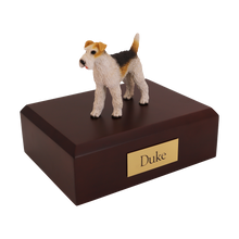 Wire Haired Fox Terrier, Standing Figurine Pet Cremation Urn