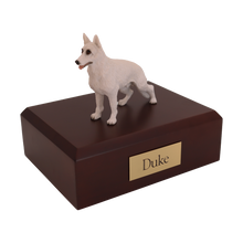 White German Shepherd, Standing Figurine Pet Cremation Urn
