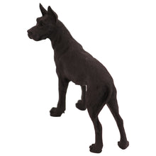 Black Great Dane, Ears Up Standing Figurine Pet Cremation Urn