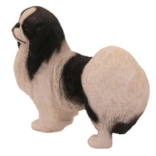Black and White Japanese Chin, Standing Figurine Pet Cremation Urn