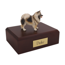 Keeshond, Standing Figurine Pet Cremation Urn