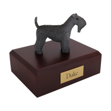 Kerry Blue Terrier, Standing Figurine Pet Cremation Urn