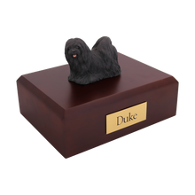 Black Lhasa Apso, Standing Figurine Pet Cremation Urn