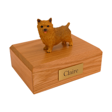 Norwich Terrier, Ears-up Figurine Pet Cremation Urn