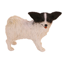 Black and White Papillon, Standing Figurine Pet Cremation Urn