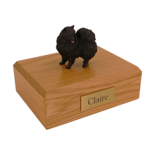 Black Pomeranian, Standing Figurine Pet Cremation Urn