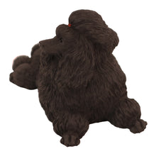 Black Poodle, Show Cut Lying Figurine Pet Cremation Urn