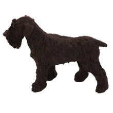 Female Black Schnauzer, Ears Down Standing Figurine Pet Cremation Urn