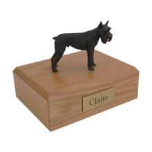 Black Giant Schnauzer, Standing Figurine Pet Cremation Urn