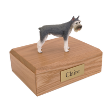 Gray Giant Schnauzer, Standing Figurine Pet Cremation Urn