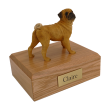Fawn Pug, Standing Figurine Pet Cremation Urn