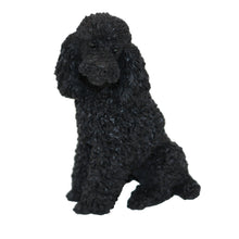 Black Poodle, Sitting Figurine Pet Cremation Urn 